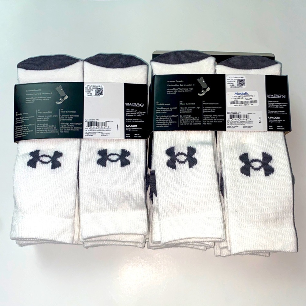 New Under Armour UA resistor 3.0 performance crew Socks - Picture 2 of 9